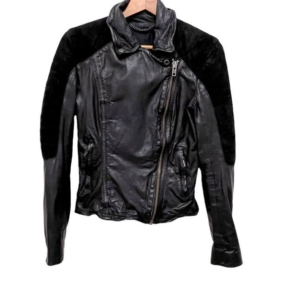 Muubaa Jackets & Blazers - MUUBAA LEATHER Moto Jacket Black 6